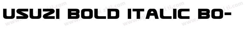 Usuzi Bold Italic Bo字体转换